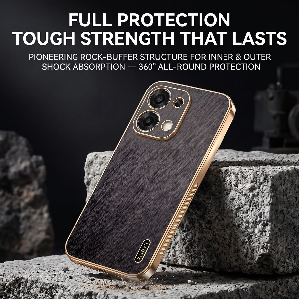 Oppo F31 5G Premium Electroplated Frame Gold Thread Pattern Soft Case