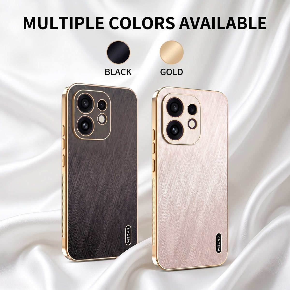 Oppo Reno 16 5G Premium Electroplated Frame Gold Thread Pattern Soft Case