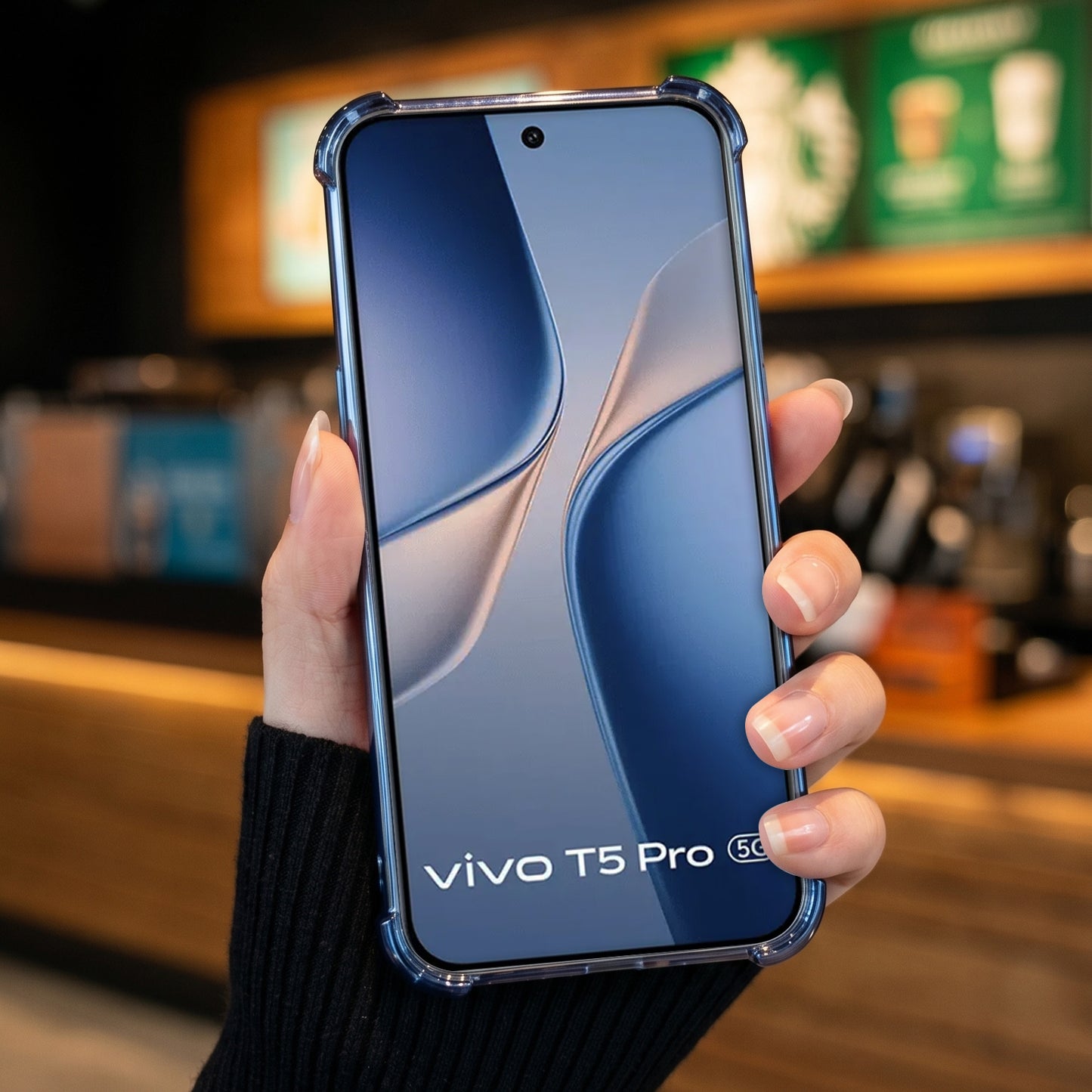 Vivo T5 Pro 5G Premium Stress Buster Wheel Rotating Shockproof Airbags Case