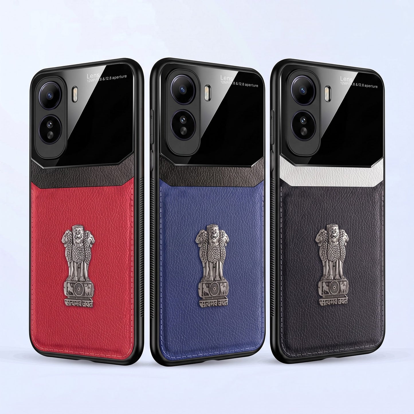 Vivo T5 Pro 5G Satyamev Jayate 3D Metal Leather Back Case