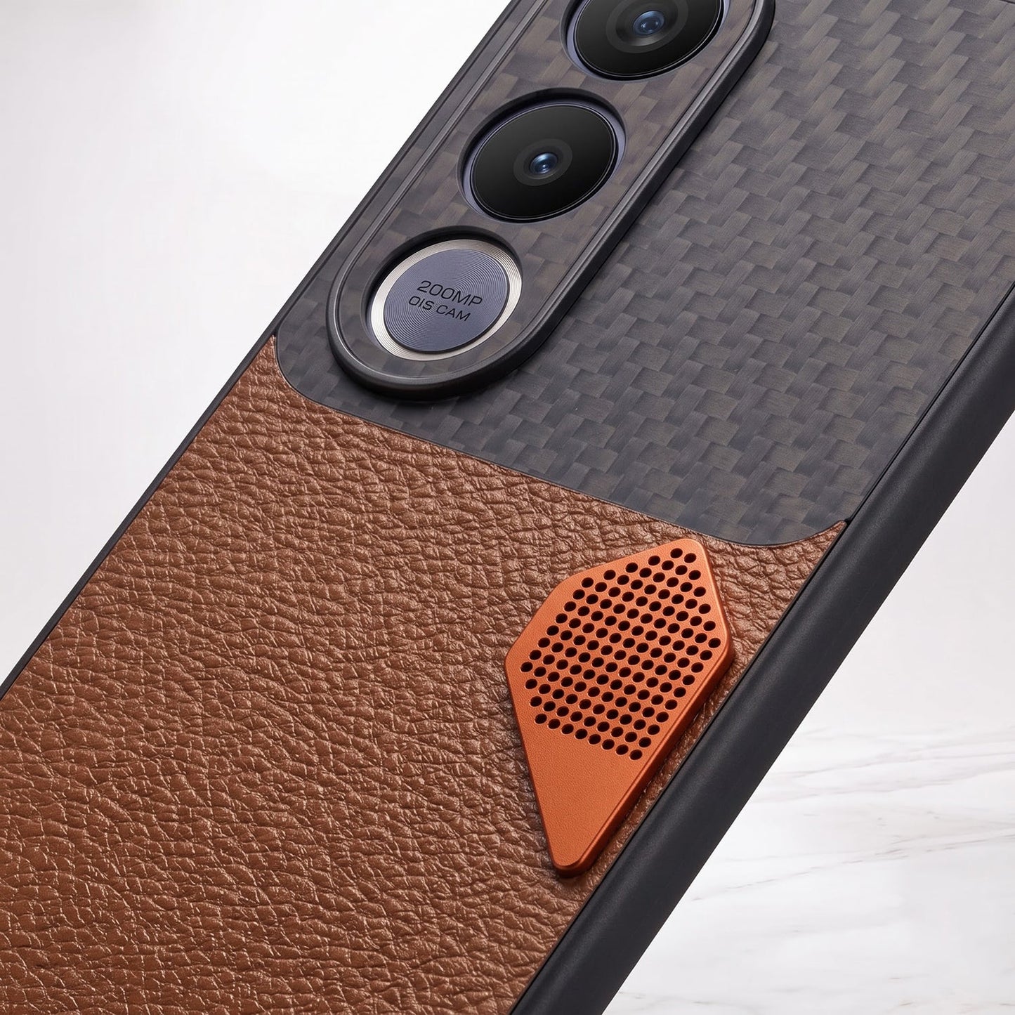 Vivo V70 FE 5G Carbon Fiber Heat Dissipation Leather Hybrid Phone Case