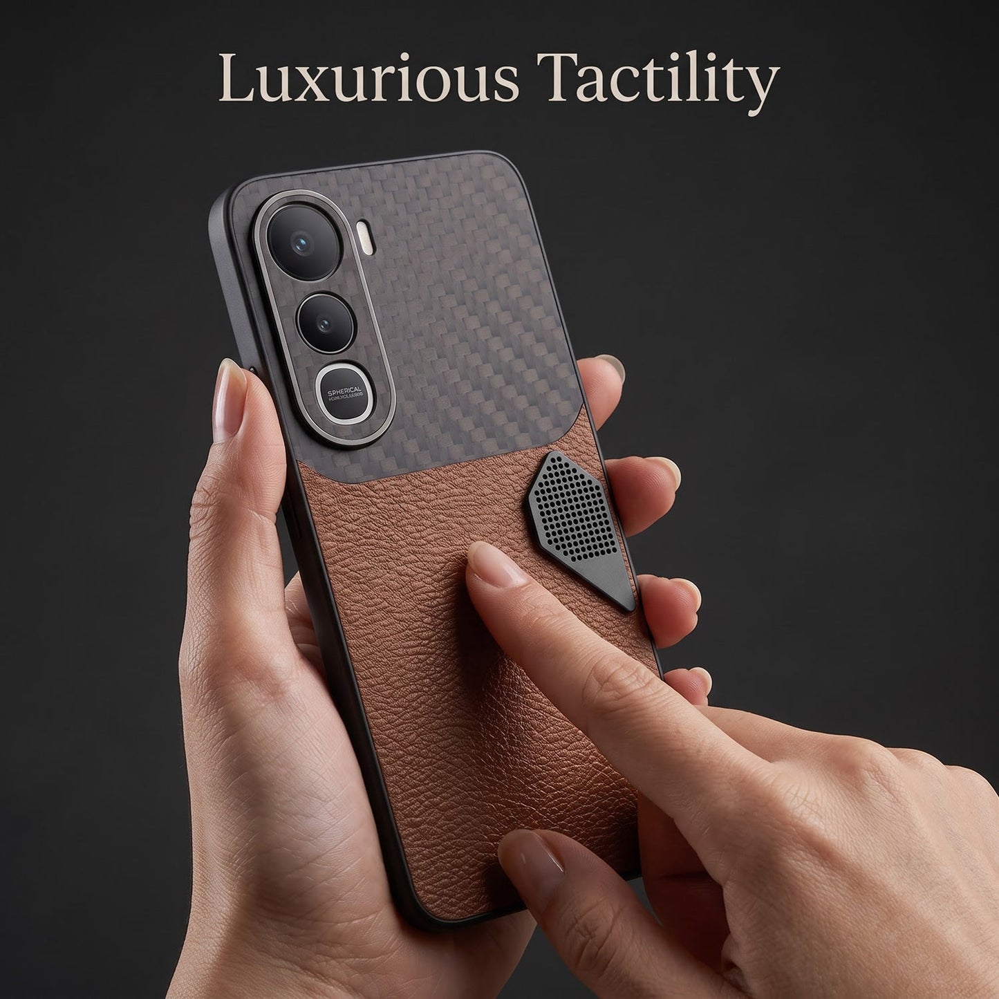 Vivo Y400 Pro 5G Carbon Fiber Heat Dissipation Leather Hybrid Phone Case