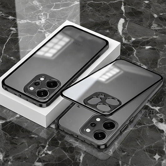 Oppo Reno 14 5G Aluminium Metal Bumper Shield Transparent Back Case