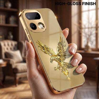 Realme 16 Pro+ 5G Golden Eagle Gold Electroplated Glass Phone Back Case