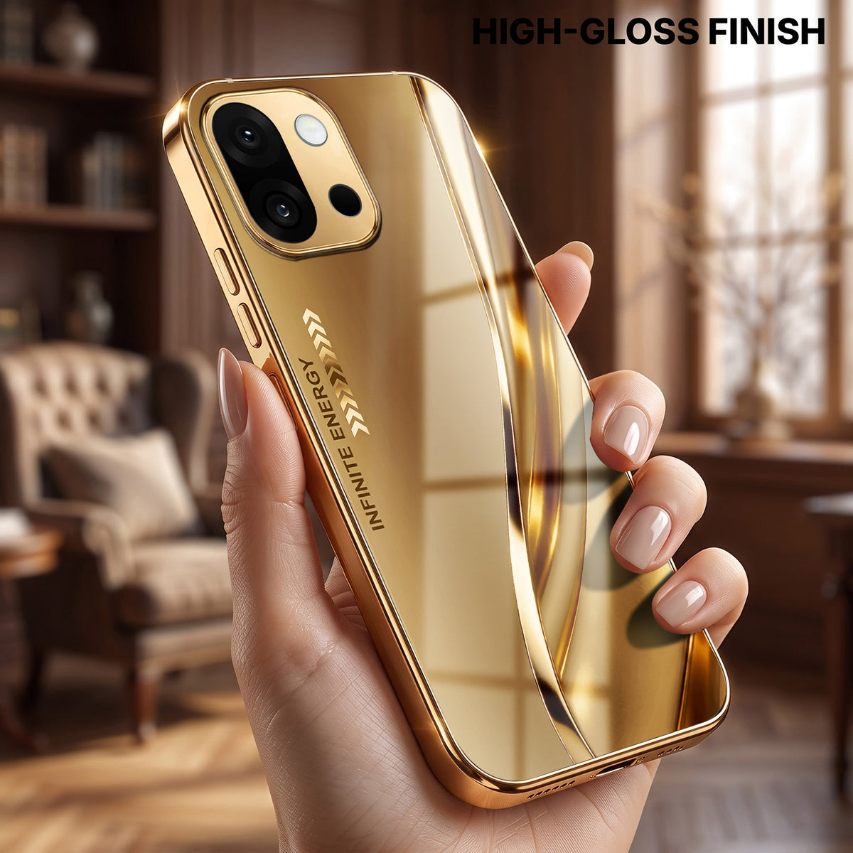 OnePlus 13s 5G Luxury Infinity Energy Gold Electroplated Glass Phone Case
