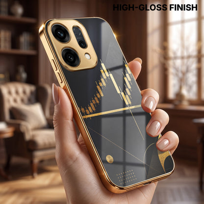 Oppo Reno 14 5G Trading Candles Gold Electroplated Glass Case