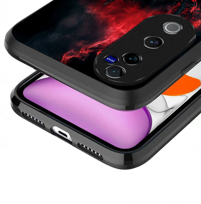 Vivo V40 Pro 5G Premium Acrylic Shockproof Glass Back Case (Fire-Dragon)