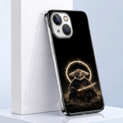 iPhone 15 5G Warrior Panda Black Printed  Frameless Back Case