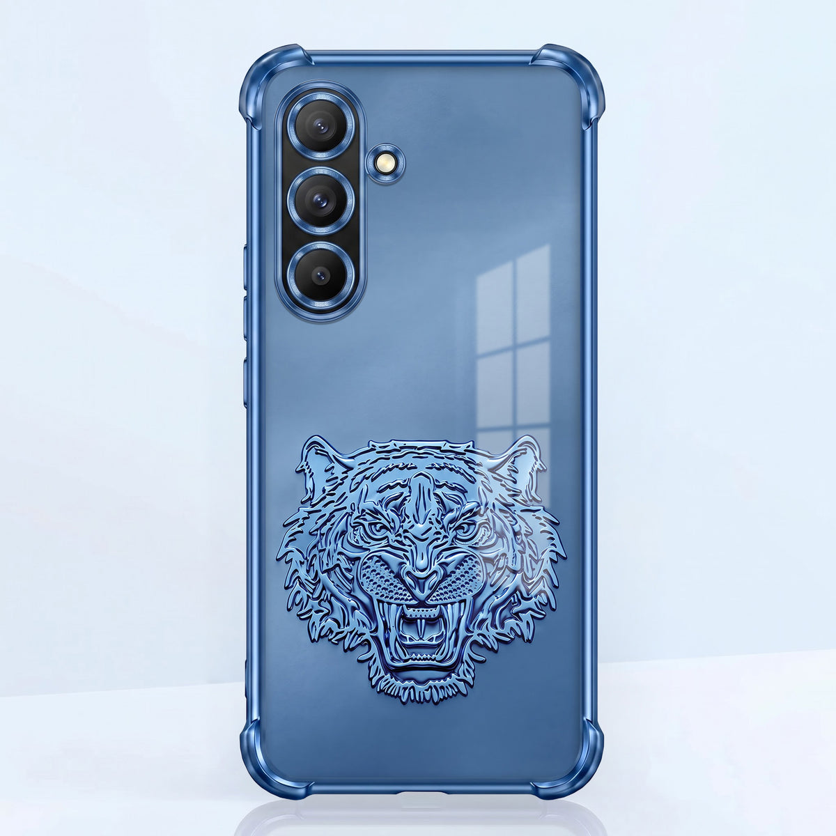 Samsung Galaxy A56 5G Tiger Face Blue Airbags Printed Back Case
