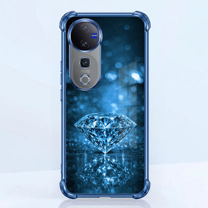 Vivo V40 Pro 5G Blue Diamond Airbags Printed Back Case