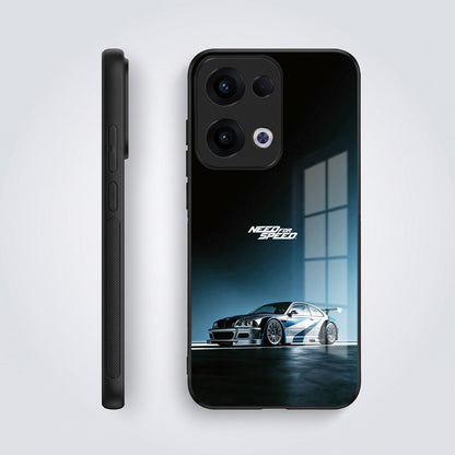 Oppo Reno 13 5G Premium Acrylic Shockproof Glass Back Case (Speed Legend)