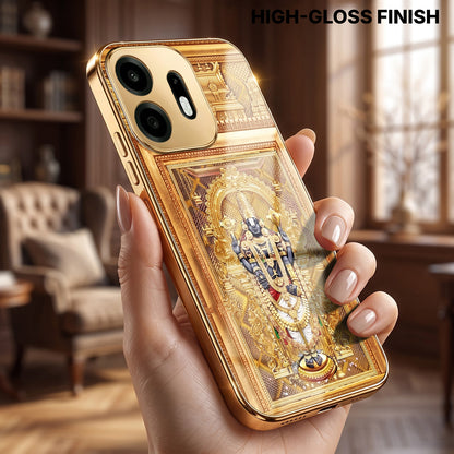 OnePlus N6 5G Premium Heritage Gold Electroplated Glass Phone Back Case