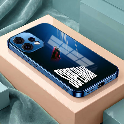 Oppo Reno 15 5G Superman Blue Electroplated Glass Phone Back Case