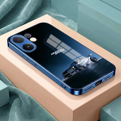 Vivo V60 5G Need For Speed Blue Electroplated Glass Phone Back Case