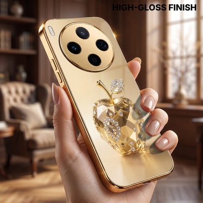 Vivo X300 5G Golden Apple Gold Electroplated Glass Phone Back Case