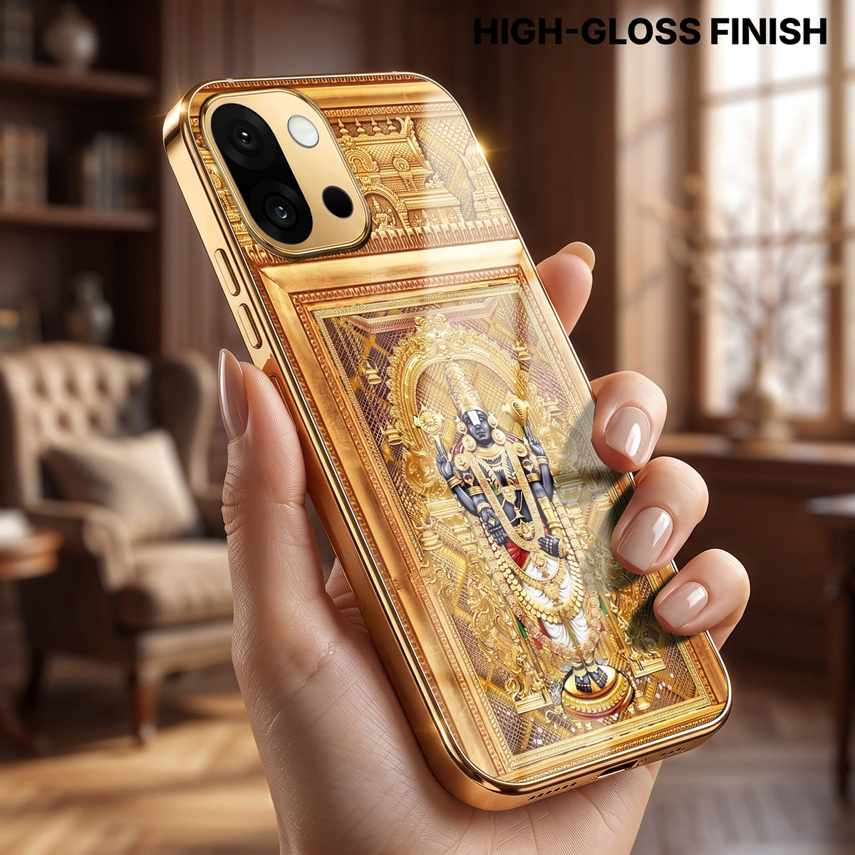 OnePlus 13s 5G Premium Heritage Gold Electroplated Glass Phone Back Case