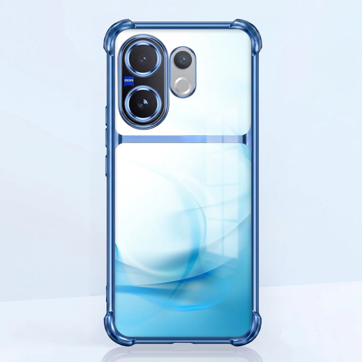 Vivo V60 5G Crystal Blue Dual-Tone Transparent Airbags Case