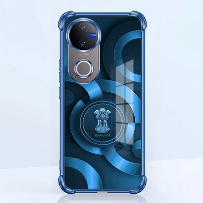 Vivo V50 5G Blue Emblem Airbags Printed Back Case