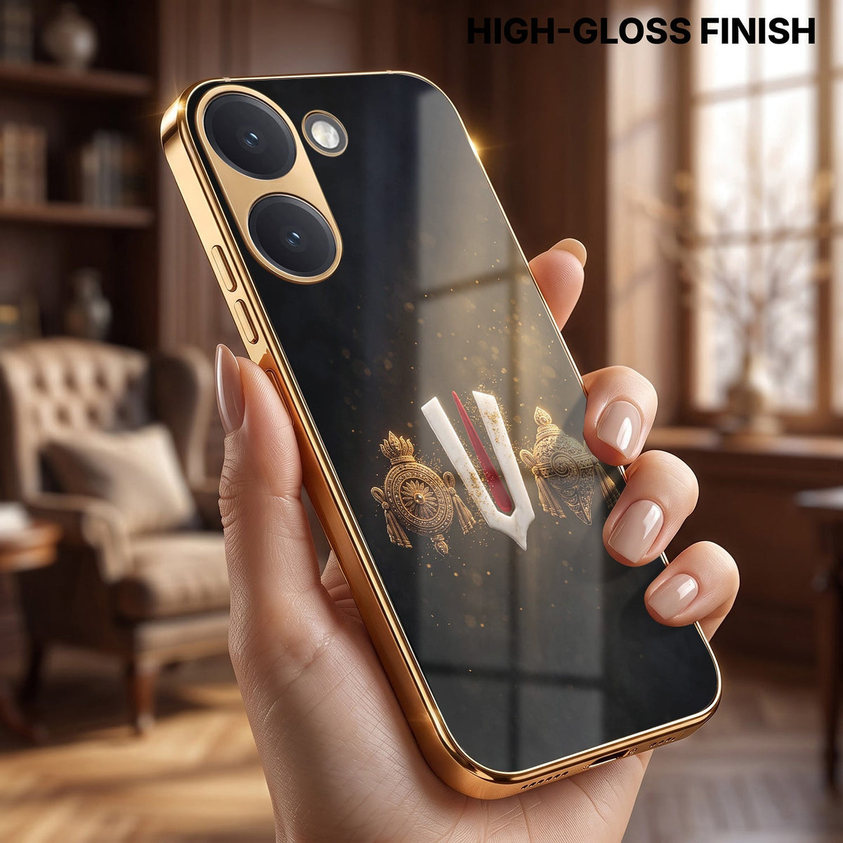 Poco X8 Pro 5G Royal Heritage Edition Gold Electroplated Glass Phone Back Case