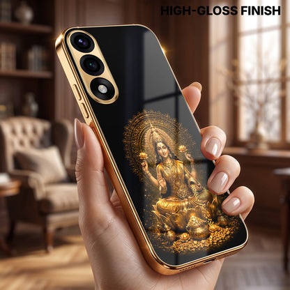 Oneplus Nord 5 5G Golden Maa Lakshmi Gold Electroplated Glass Phone Back Case