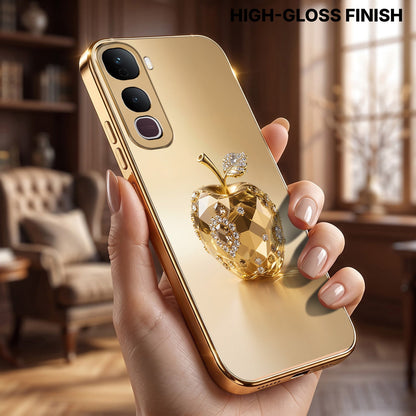 Vivo Y400 Pro 5G Golden Apple Gold Electroplated Glass Phone Back Case