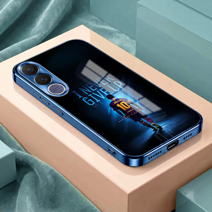 Vivo V70 FE 5G Naver Give Up Blue Electroplated Glass Phone Back Case