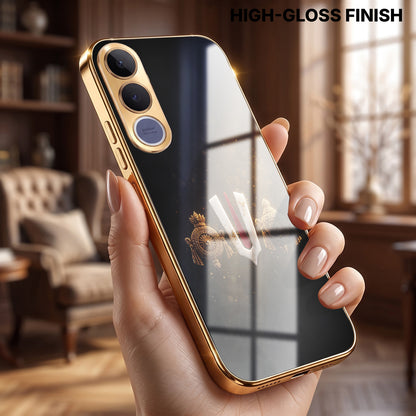 Vivo V70 Fe Royal Heritage Edition Gold Electroplated Glass Phone Back Case