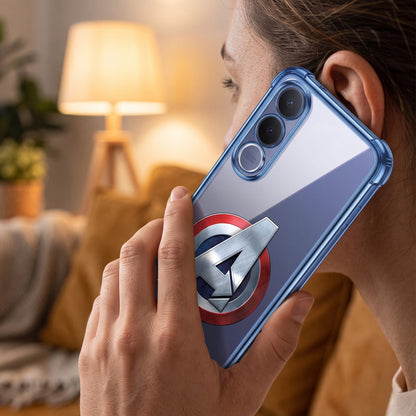 Vivo V70 FE 5G Premium 3D Spot UV Avengers Sticker Shockproof Airbags Case