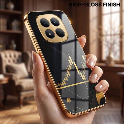 Redmi Note 15 Pro Plus 5G Trading Candles Gold Electroplated Glass Phone Back Case