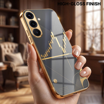 Samsung Galaxy A36 5G Trading Candles Gold Electroplated Glass Phone Back Case