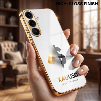 Samsung Galaxy A36 5G Luxury XAU/USD Gold Electroplated Glass Phone Back Case