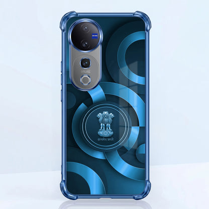 Vivo V40 Pro 5G Blue Emblem Airbags Printed Back Case