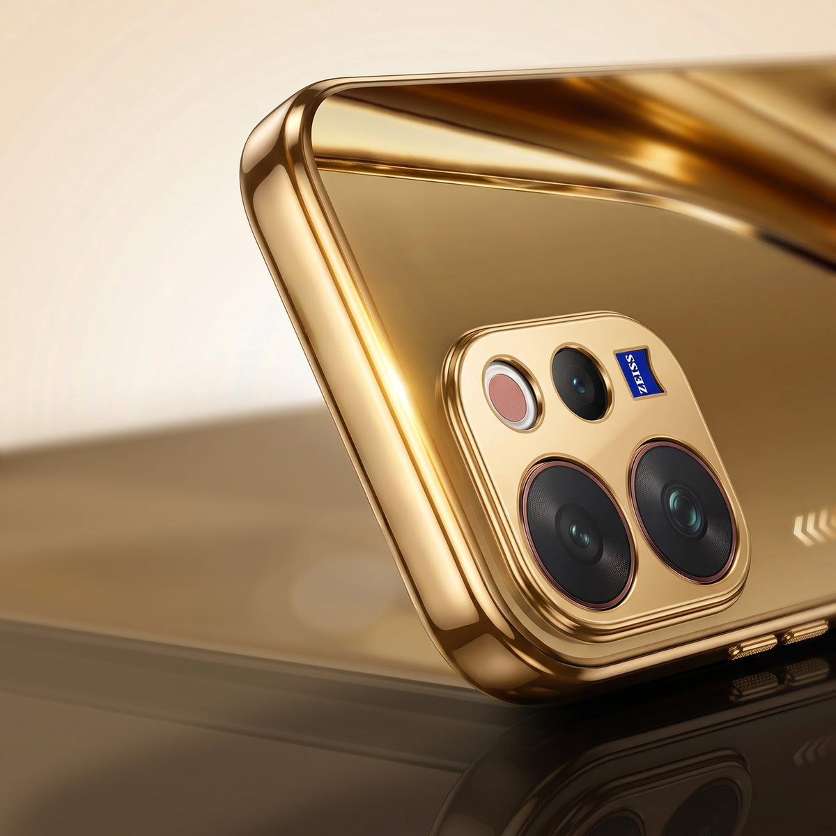 Vivo V70 5G Luxury Infinity Energy Gold Electroplated Glass Phone Case