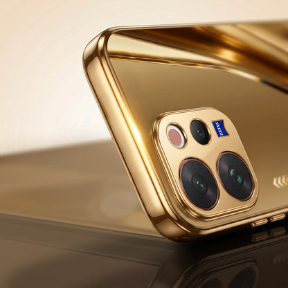 Vivo V70 5G Luxury Infinity Energy Gold Electroplated Glass Phone Case