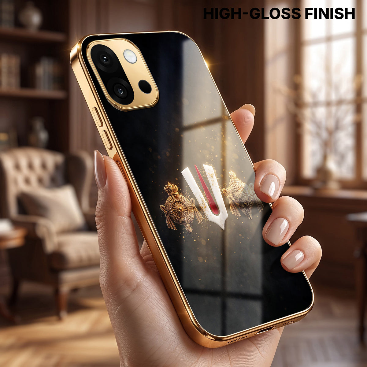 OnePlus 13s 5G Royal Heritage Edition Gold Electroplated Glass Phone Back Case