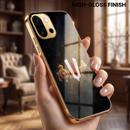 OnePlus 13s 5G Royal Heritage Edition Gold Electroplated Glass Phone Back Case