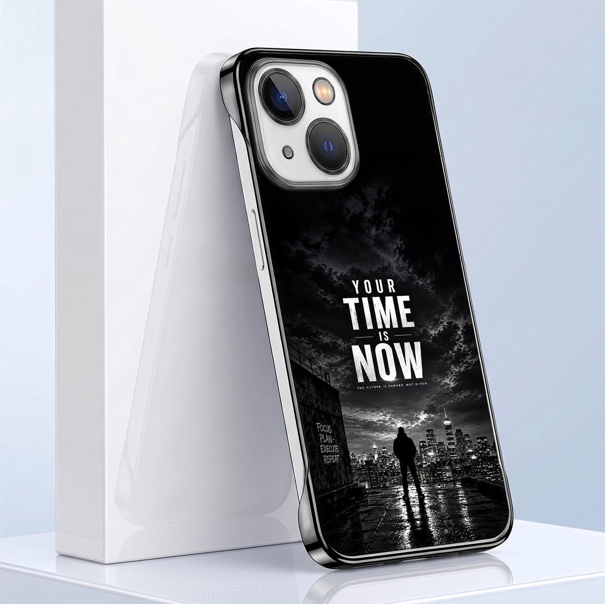 iPhone 15 5G Your Time Is Now Black Airbags Printed Back Case