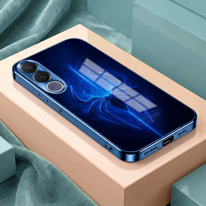 Vivo V70 FE 5G Neon Spider Blue Electroplated Glass Phone Back Case