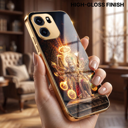 OnePlus Nord CE6 5G Lord Narasimha Gold Electroplated Glass Phone Back Case