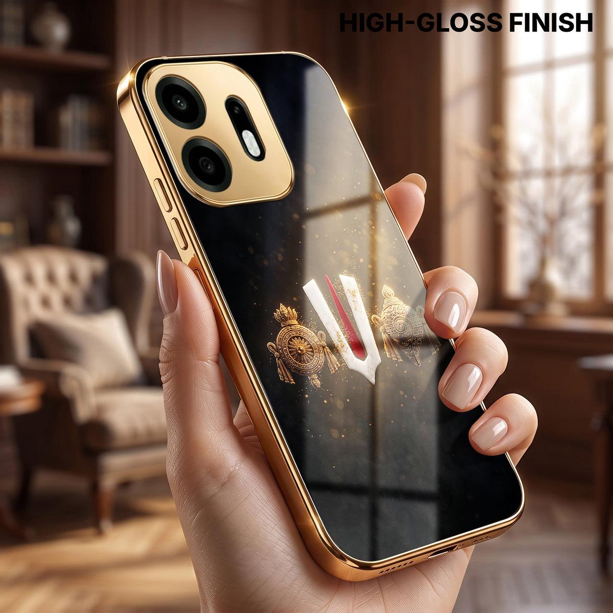OnePlus N6 5G Royal Heritage Edition Gold Electroplated Glass Phone Back Case