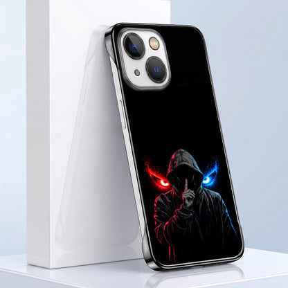 iPhone 15 5G Hooded Shadow Black Printed  Frameless Back Case