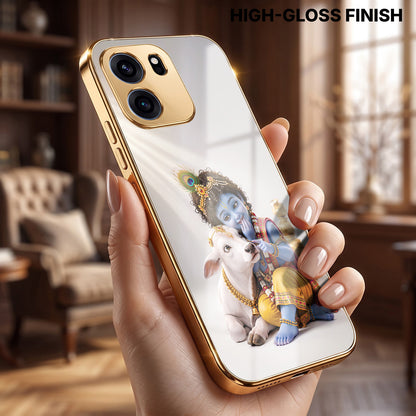 OnePlus Nord CE6 5G Bal Krishna Blessings Gold Electroplated Glass Phone Back Case