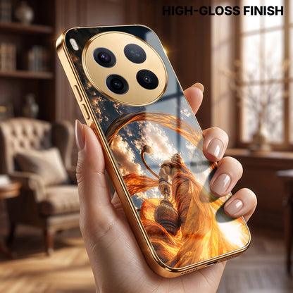 Vivo X300 Pro 5G Divine Hanuman Gold Electroplated Glass Phone Back Case