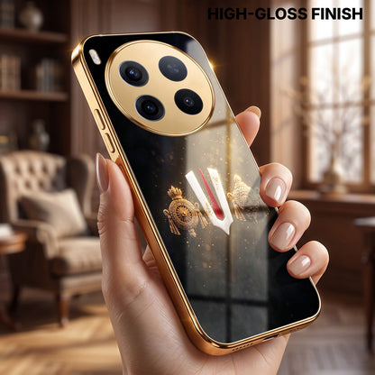 Vivo X300 Pro 5G Royal Heritage Edition Gold Electroplated Glass Phone Back Case