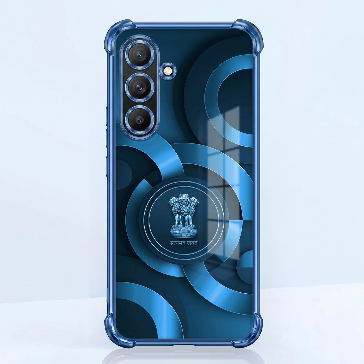 Samsung Galaxy A56 5G Blue Emblem Airbags Printed Back Case