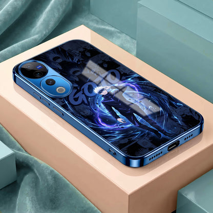 Vivo V40 Pro 5G Jujutsu Kaisen Blue Electroplated Glass Phone Back Case