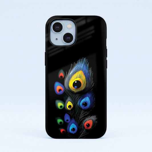 iPhone 15 5G Multi-Feather Peacock Protective Cases