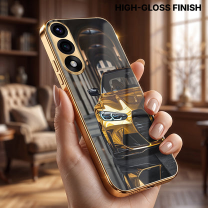 Oneplus Nord 5 5G Golden BMW Gold Electroplated Glass Phone Back Case