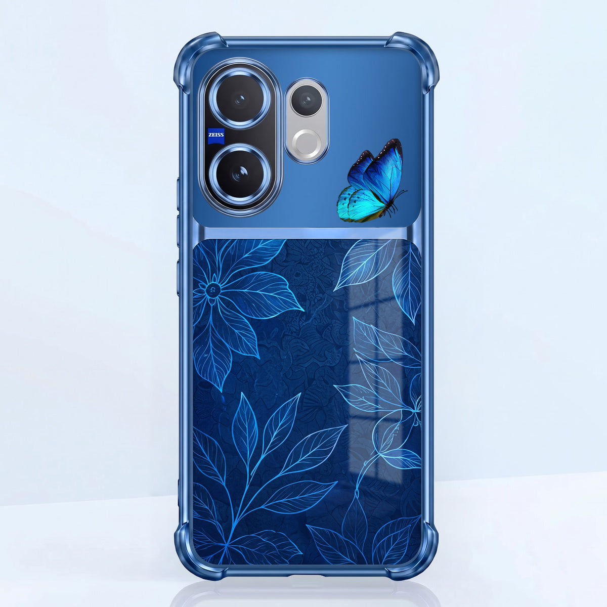 Vivo V60 5G Azure Butterfly Dual-Tone Transparent Airbags Case