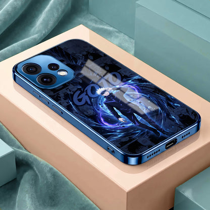 Oppo Reno 15 5G Jujutsu Kaisen Blue Electroplated Glass Phone Back Case